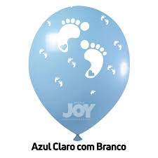 Balão Chá 2 Azul Claro/Branco